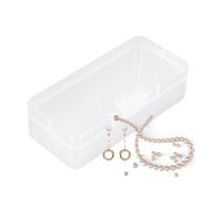 Générique Kleine Organizer Box - Klare Rechteckige Aufbewahrungsbox, Flap Deckel, Stabil, Leicht Zu Stapeln | Multifunktionale Aufbewahrung Für Schmuck Kosmetik Schreibwaren Zuhause Ordnung