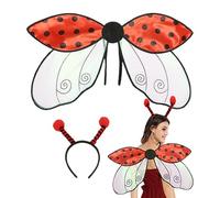 Générique Ladybug Wings - Halloween Costumes | Ladybug Wings Adult | Ladybug Bee Wings Headband for Cosplay Masquerade Accessories for Kids Adults, Girls Halloween Costumes Accessories for Stage