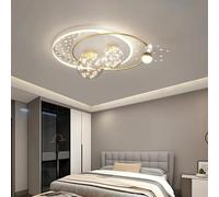 Générique Lampadario, Lampada da soffitto a LED moderna for soggiorno, camera letto, ristorante, lampadario, decorazione for la casa, apparecchio di illuminazione for interni(Gold Round D55cm,White)