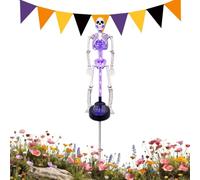 Générique Lampade Solare Scheletro Pannello Prato Ossa Umano Realistico 3D | Statua Giardino Scheletro Halloween Solare LED Per Giardino Bordo Della Strada Arbusti Posteriore Cortile Festa Garage