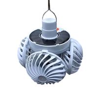 Générique Lanterna Da Campeggio Con Ventilatore - Lanterna Solare Con Ventilatore A Soffitto | Plafoniera Portatile Ultra Silenzioso Da Campeggio Per Interni Spazi Verdi