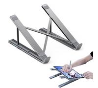 Générique Laptop Docking Station, Adjustable Tablet Stand, Multiport Adapter with Fast Charging, Cooling Support for Desktop Organization, Computer Riser, Home, Uffici, Work Setup