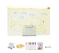 Générique Lavagna con note a LED, lavagna da scarabocchiare, alimentata da USB, pannello luminoso a LED cancellabile con pennarelli, per ragazzi e ragazze, a scuola, al soggiorno, alla