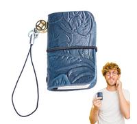 Générique Leather Pocket Notebook, 5 x 3 cm Elegant Craftsmanship Small Notebook Journal 64 pagine, semplice per carry Leather Pocket Journal Notebooks for writing women men men work