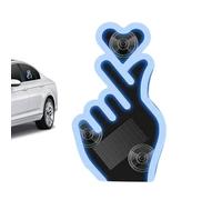 Générique LED Ambient Lighting Car - Ricaricabile Solar-Powered Finger Heart Shape Neon - Triangolo Window Light with Suction Cup, for Women Men Vehicle Bedroom Party Truck Motorcycle Door Automotive