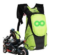 Générique LED Backpack, Luminous Glow Bag, 14.17x8.27x4.72 Inch Safety Outdoor Accessory, Regolabile Light Display, Weather Resistant Design for Night Hiking Running Camping Biking Festival, verde, Se