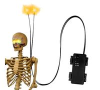 Générique LED Glowing Eyes,Halloween Light Up Skull Decor with Timer,Spooky