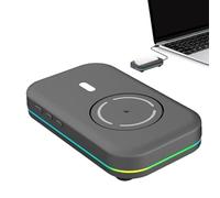 Générique LED Mice, Abs Prevent Computer Lock Screen RGB Light Tech Mice, USB Type C Ricaricabile, Ergonomic Design, Black Color for Offices, Study, Holiday Gifting, 5.12 x 2.99 x 1.3 pollici