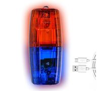 Générique LED Shoulder Light - Red Blue ricaricabile Strobe, impermeabile sicurezza Warning Lamp With Stainless Clip, Highly Visible For Night Security, For Biking Hiking Camping