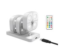 Générique LED Stair Lights - 3 pezzi Magnetic Multi Mode Night Lamp, Stick On Wireless Lighting | Motion Night Lights for Bedroom Kitchen Hallway Entryway Closet Cabinet Step Home