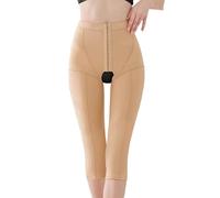 Générique Leggings A Compressione Post-Operatorio per Donne Pantaloncini Guainanti Dimagranti Senza Cuciture Alta-Cosce A Vita Alta, beige, XS
