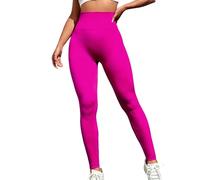 Générique Leggings anti cellulite da donna, pantaloni jeans strappati stampati elastici per yoga, abbigliamento sportivo comodo per la pratica del fitness e dello yoga quotidiano, rosa acceso, M