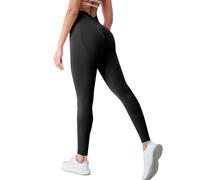 Générique Leggings anti cellulite da donna, yoga, pantaloni tascabili, ad alta vita, allenamento, pantaloni casual, comodi, leggeri, per il tempo libero, elastico, in cintura, tasca centrale, Le Noir