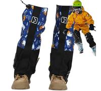 Générique Leggings da neve | Ghette impermeabili da neve Escursione,Parapiedi regolabili per ragazze e ragazzi Escursionismo Campeggio Arrampicata Inverno, Gatto blu, L