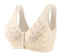 Générique Leggings in pile per bambini e sci, reggiseno stampato in bottone anteriore, per donne, biancheria intima media e anziana, senza fili, gilet di grandi dimensioni, set da bambino, beige, 46