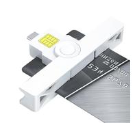 Générique Lettore di schede a chiusura,Lettore di schede CAC ad accesso comune di tipo C - Lettore CAC portatile USB C per Smart Card CAC, salute, identificazione governativa, banca IC, carta di