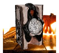 Générique Lettura della statuetta dello scheletro | Decorazione di Halloween fosforescente fosforescente in resina | dotata decorativa per adulti