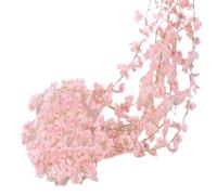 Générique Liane di fiori di ciliegio artificiali | fiori di ciliegio falsi appesi in vite, ghirlanda di artificiali per matrimonio, decorazione del giardino, casa, festa