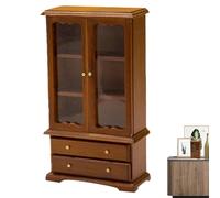 Générique Libreria in Miniatura per Casa - Per La Decorazione Della Casa A 3 Piani, Mini Libreria in Legno, Scaffale Per Display Dettagliata Design Compatto, Materiale Artigianale