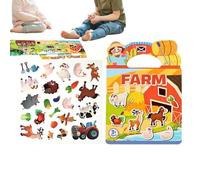 Générique Libro di Adesivi - PP | Adesivi Dinosauri Riutilizzabili in Gel per Bambini Giocattolo Calmo | Apprendimento Precoce Motricità Fine Cartone Animato 3-6 Anni Soggiorno Viaggio