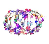 Générique Light Up Flower Crown, Led Glowing Floral Wreath, 10 pezzi Hair Accessories with Adjustable Fit, Modern Headdress for Beach Parties, Weddings, Halloween Events, 8,27 x 8,27 Inches
