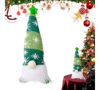 Générique Light Up GNOME Christmas Decoration - Battery Powered GNOME Doll, Holiday Toy with Snowflake Knitted Hat for Home Table Decor, Faceless Glowing Doll, Old Man Snowflake Knitted,