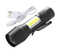 Générique Lighting LED Flashlights - Zoomable Flashlight | Torcia LED ad alta luminosità, impermeabile, regolabile, USB, ricaricabile, con luce LED per Hiking & Camping Home