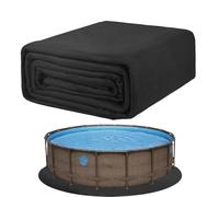 Générique Liner per piscina Tappeto rotondo resistente alle perforazioni | Tappetino di protezione per piscina fuori terra per piscina all'aperto giardino terrazza hotel sepolto fuori terra rotondo