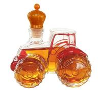 Générique Liquor Decanter, Glass Tractor Shaped Whiskey Bottle for Wine Vodka or Tequila Serving, Decorative Drinkware Home Office Bar, Creative Gift for Men Dad Birthday Christmas Celebration