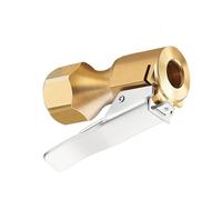 Générique Lock on Air Chuck - Inflator Connector with Clip | Brass Locking Air Chuck Tire Inflators for Car Truck SUV Motorcycle Bike Trailer RV and Others