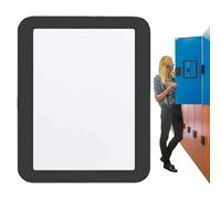 Générique Locker Mirror Magnetic - Small Glass Mirror for School Girls | Black Frame with Easy Install, 5x7 inch Size, Strong Magnetic Backing, Bagno Accessory, Compact Design, Decorative Locker