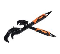 Générique Locking Adjustable Wrench - High Carbon Steel 2 Piece Set | Self Adjusting Pipe Spanner For Strong Grip And Easy Repair | Wrench Tool For Sink Faucet Toilet Car Maintenance Home Repair Use