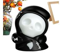 Générique Luce notturna fantasma - Luce notturna fantasma Halloween a 3 colori | Lampada portatile decorativa con ruote a attrito per casa camera da letto bambino letto a parete