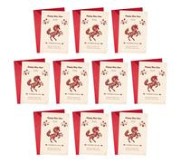 Générique Lunar New Year Greeting Cards, Horse Pattern Design, Festive Blessing Card with Envelopes, Craft Print, Seasonal Stationery, Holiday Greeting Cards for Corporate Event Giving