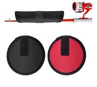Générique Lure Covers for Rod, 2X Fish Hook Cover, Hooks Keeper for Freshwater Saltwater, Bait Gloves, Lures Guard for Rod, (durevole, protettivo), rosso+nero, Se référer au descriptif,