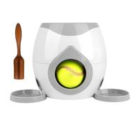 Générique Macchina per lanciare palla per cani con 2 palline da tennis per cani, 2 vassoi e 1 cucchiaio - lanciatore automatico di palla ABS - per interni ed esterni (verde)