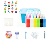 Générique Magic Water Gel Toy Kit - DIY Squishy Making Kit with 12 Colors & 10 Molds for Creating Magic Water Elf and Aqua Fairy Designs, Games for children (60ml-12color)