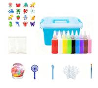 Générique Magic Water Gel Toy Kit - DIY Squishy Making Kit with 12 Colors & 10 Molds for Creating Magic Water Elf and Aqua Fairy Designs, Games for children (60ml-9color)