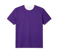 Générique Maglietta a maniche corte con scollo rotondo per bambini, stile casual e alla moda., viola., 6-7 Anni