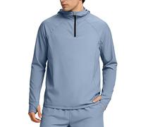 Générique Maglietta casual a maniche lunghe con tasca frontale da uomo, comfort ottimale e stile quotidiano senza tempo, grigio, L