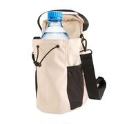 Générique Magnetic Gym Bag, Water Bottle Carrier Holder with Shoulder Strap, 4,72 x 6,69 x 10,63 pollici Strong Adsorption Magnet Cup Phone Pouch for Commuting Travel Fitness Sports Workout, bianco