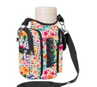 Générique Magnetic Gym Bottle, Sling Bag with Water Bottle Organizer, Regolabile Strap and Phone Pockets, Neoprene Multi-Purpose Pouch for Gym, Sport, Travel, Work, Outdoor Activities, multicolore, Se