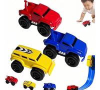 Générique Magnetic Wall Climbing Toy Cars,Magnetic Walls Climbing Car,Emboadlie Wall Climbings Toy Car,Pull-Back Inertial Climbing Toys Cars (Blue+Red+Yellow)