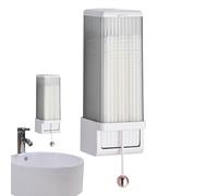 Générique Makeup Cotton Pad Holder - PC 19 x 6,4 x 7,4 cm | Wall-Mount Trasparente Dustproof Container | Press-Out Cotton Pad Organizer per bagno Vanity and Makeup Station Storage