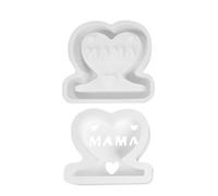 Générique Mama Silicone Mould Resin, Mama Letter Love Candle Holder Mold, 3,58 x 3,9 pollici, Non -Stick, Reusable Easy Release for Plaster, Craft, Home Decor, Personalized Gift