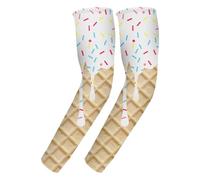 Générique Manicotti di compressione per braccia, manicotti rinfrescanti - protezione per gomito abbinati ai colori tema ghiacciato protezione UV per multi-attività, 008, L