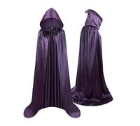 Générique Mantello di Halloween | 150 cm Mantello con cappuccio per strega e vampiro di Halloween - Costume Cosplay traspirante per feste ragazzi e ragazze appassionate di costumi