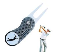 Générique Marcatore per palla e strumento di riparazione divot,Strumento di marcatore magnetico per palla, accessorio pieghevole da golf per divo,per uomini, golfisti, adulti, dilettanti ed entusiasti