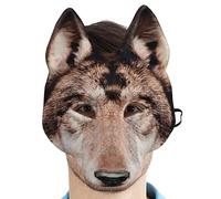 Générique Maschera di lupo di Halloween,Maschera di lupo adulto, Halloween animale spaventoso horror spaventoso - Halloween accessori costume di animale per Costu