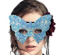 Générique Maschera per ballo mascherato, decorazione a forma di farfalla brillante e mezza, decorazione per feste in maschera, per Halloween, vigilia di Natale, carnevale, festival, crociera, cosplay